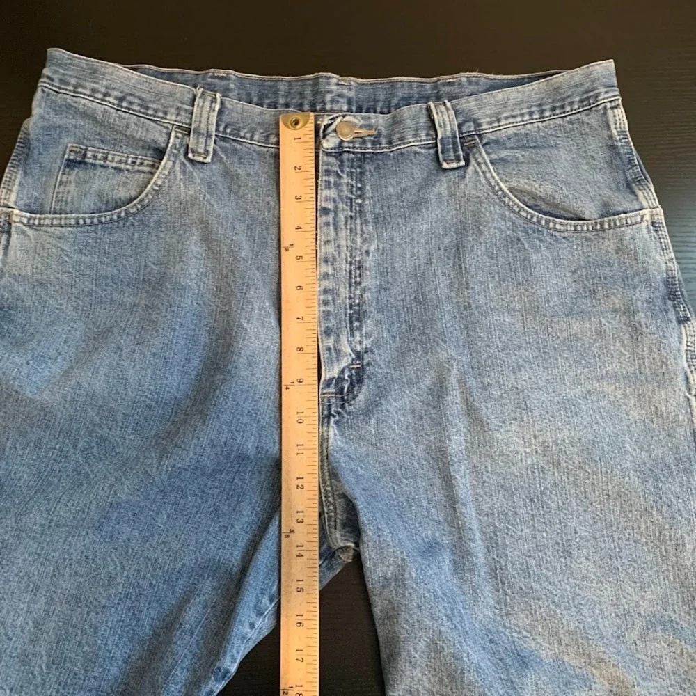 Wrangler Denim Carpenter Blue Jean Shorts Men's 40 Workwear Utility‎